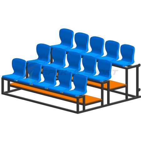Купить Трибуна мобильная 3 ряда сиденья пластиковые на 15 мест в Нерчинске 